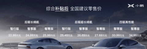 Xpeng P7 launched with prices starting at 229,900 yuan after subsidy