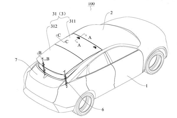 Xpeng patents deformable roof