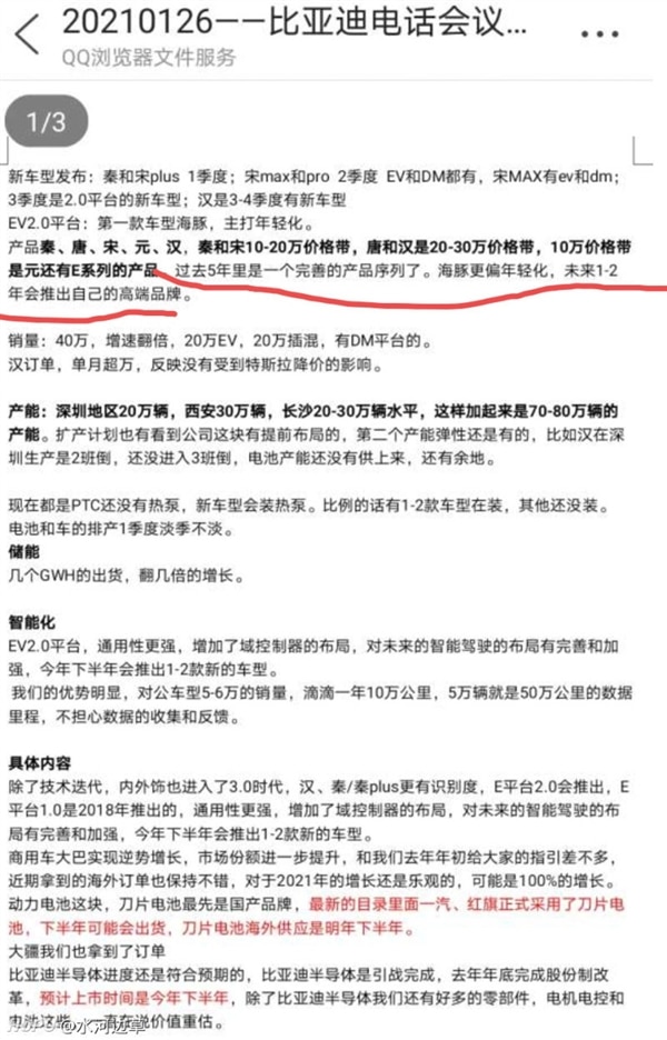 BYD reportedly plans to launch premium new energy vehicle brand in 2022