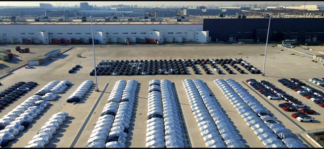 Tesla's Shanghai factory appears to be ramping up production of Model Y