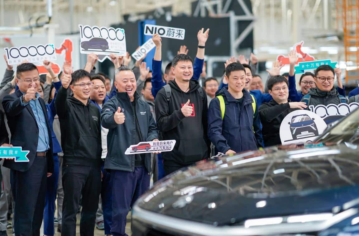 Nio's 100,000th vehicle, an ES8, rolls off production line