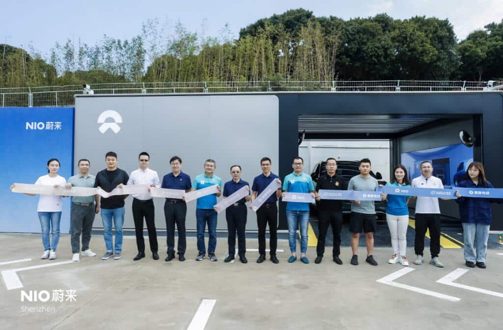 Nio's first second-gen battery swap station in Shenzhen goes into operation