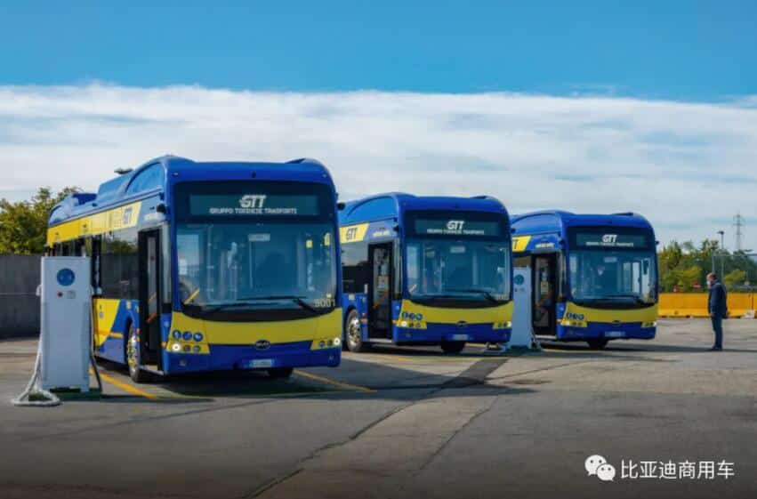 BYD wins order for 50 all-electric buses from Turin, Italy