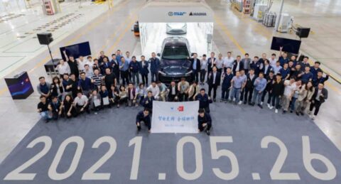 Arcfox model equipped with 'Huawei Inside' sees first vehicle from Validation Build rolls off line