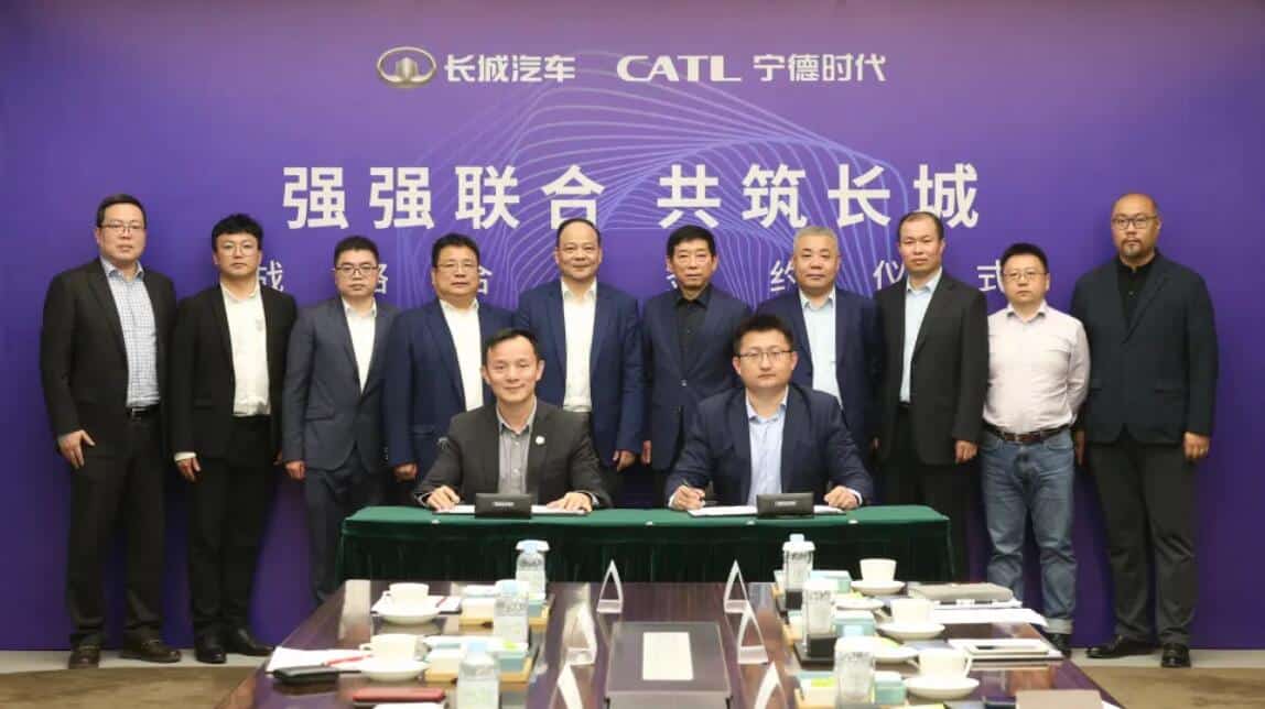 CATL, Great Wall Motor sign 10-year strategic co-op agreement