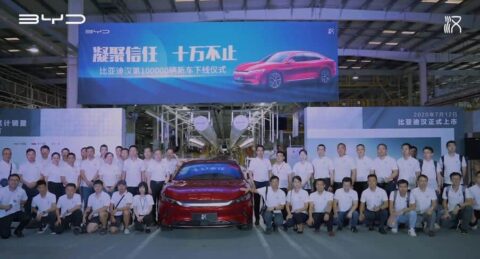 BYD's 100,000th Han model rolls off line
