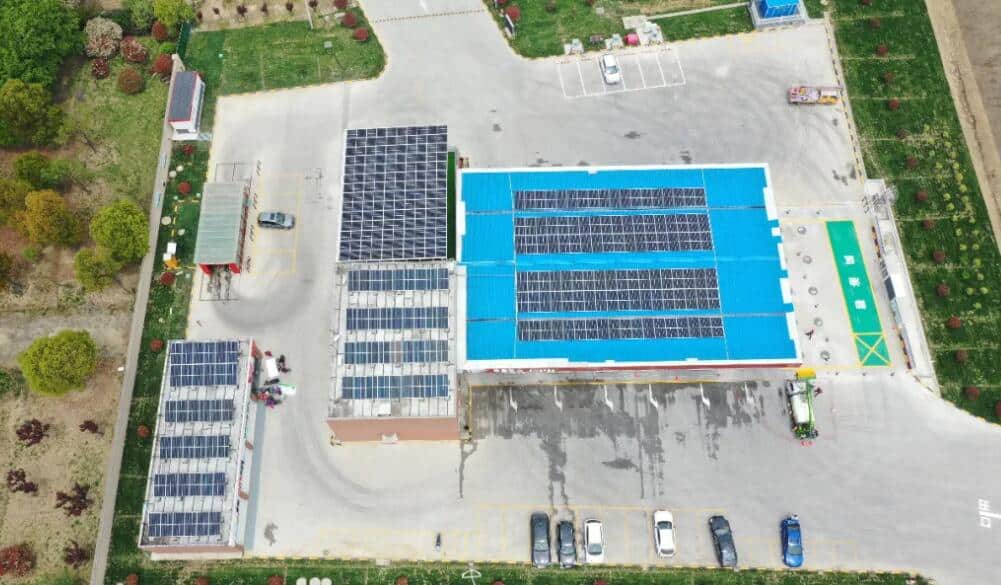 Sinopec says it has 205 gas stations equipped with photovoltaic power generation
