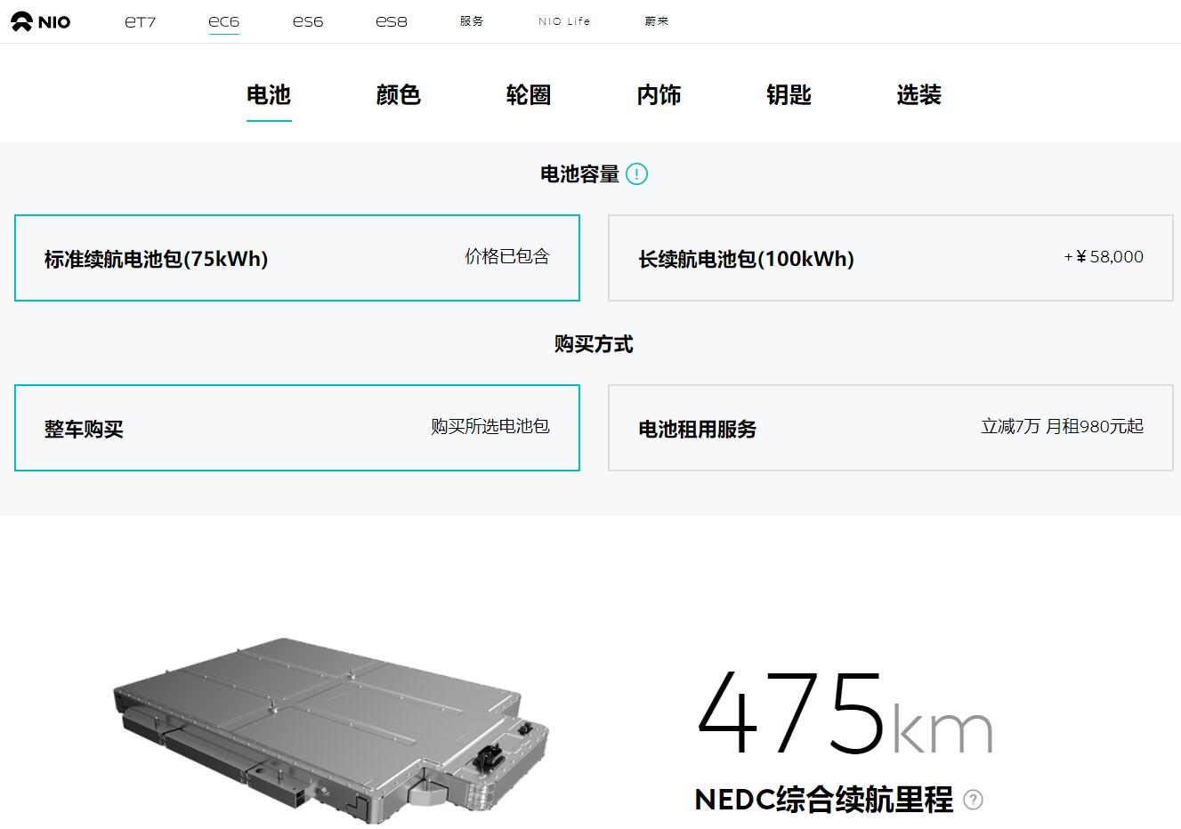 Nio launches 75-kWh hybrid-cell battery pack
