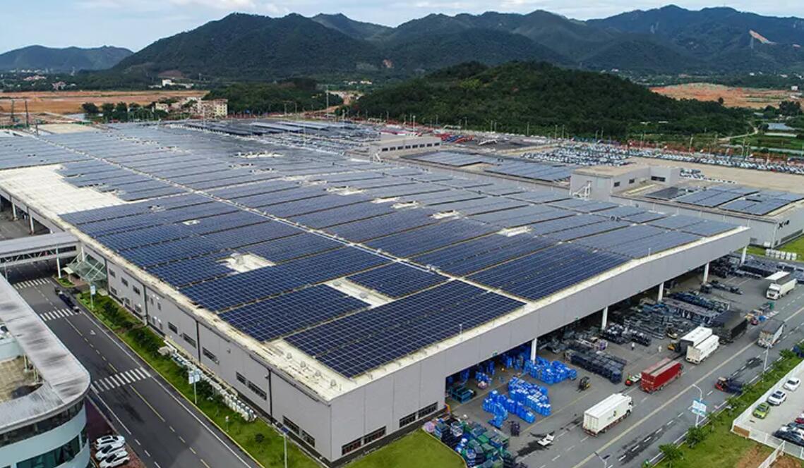 Xpeng starts generating electricity from solar panels on its Zhaoqing plant roof, providing 30% of its production power