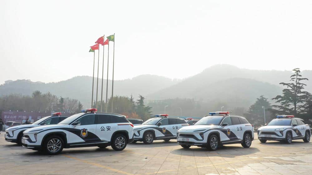 Nio delivers vehicles for police use in Qingdao, eastern China