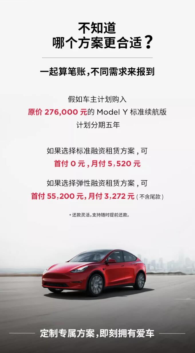 Tesla allows Chinese consumers to buy cars with zero down payment