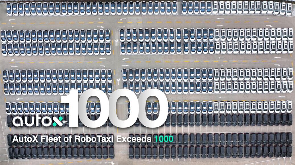 Alibaba-backed AutoX's Robotaxi fleet reaches 1,000 vehicles