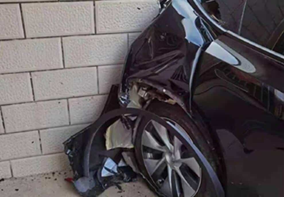 Tesla vehicle reportedly flies over 10-meter-wide river in latest accident