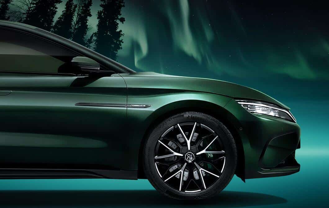 BYD unveils Han EV variant with shiny green color