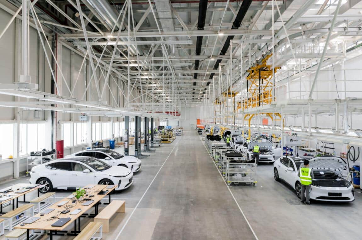 Nio vehicle pilot center built at NeoPark, first ET5 pilot car rolls off line