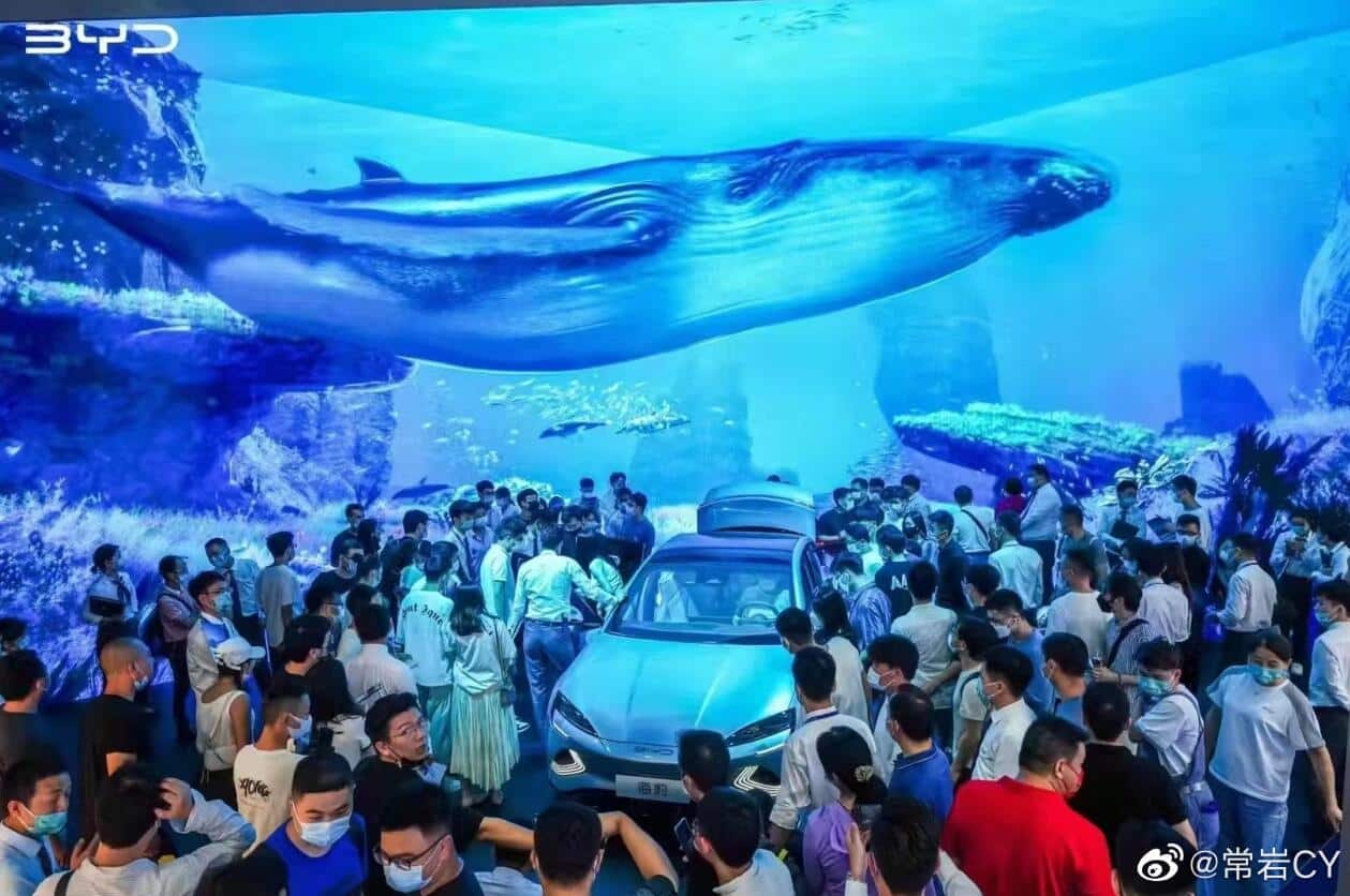 BYD booth at Shenzhen auto show attracts large crowd after Seal starts pre-sale at perfect timing