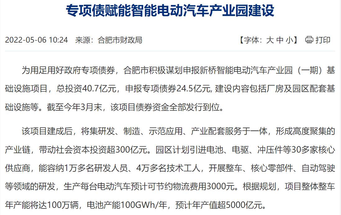 Hefei leverages government bonds to fund NeoPark construction