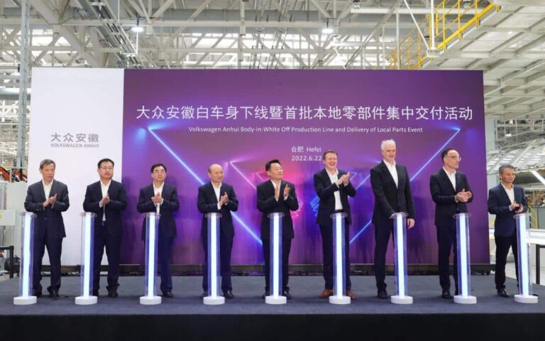 Volkswagen Anhui sees first body-in-white roll off line