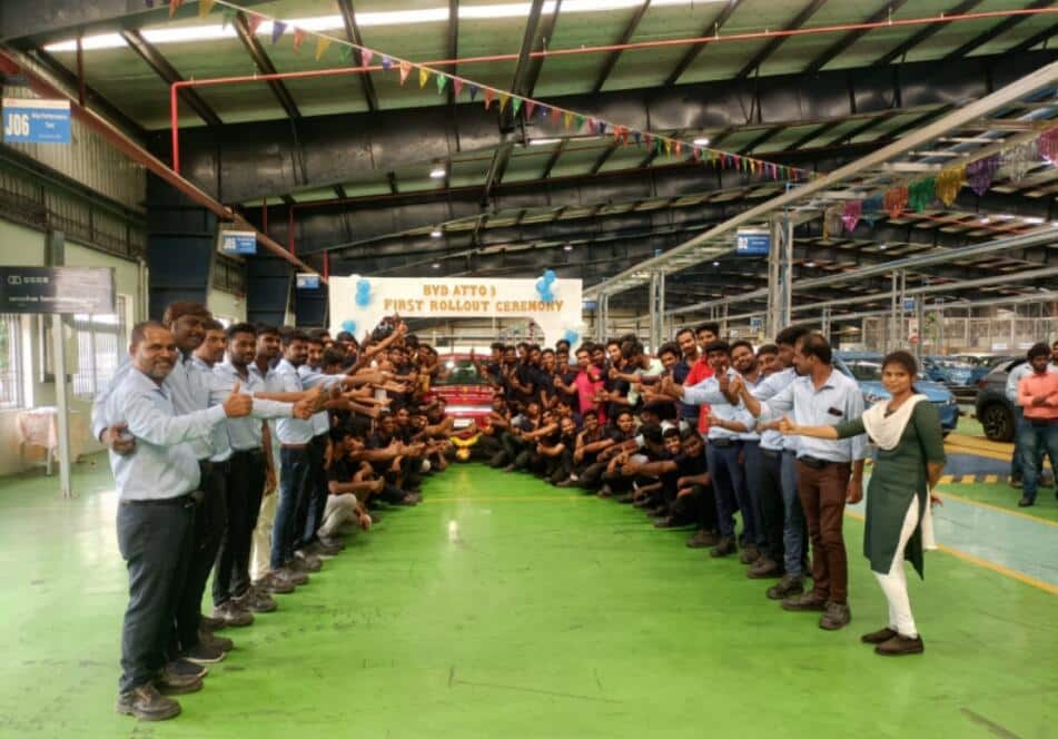 BYD India plant sees first Atto 3 roll off line