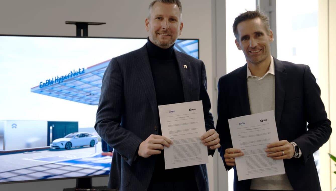 Nio to install 20 swap stations at German firm EnBW's charging parks