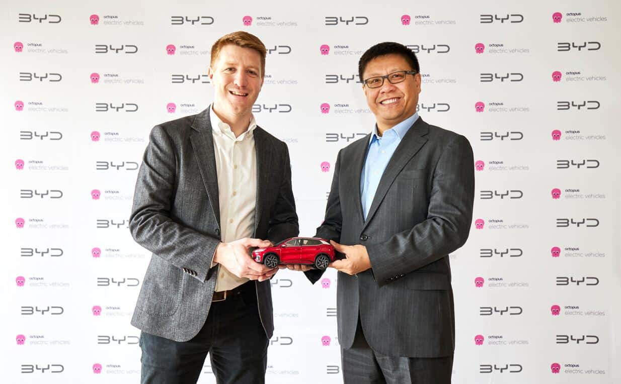 BYD signs deal to supply 5,000 EVs to UK car rental firm Octopus EV over 3 years