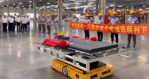 BYD's battery joint venture with FAW sees 1st battery pack roll off line