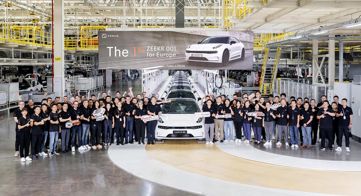 Zeekr sees 1st Zeekr 001s built for Europe roll off line, local deliveries expected within this year
