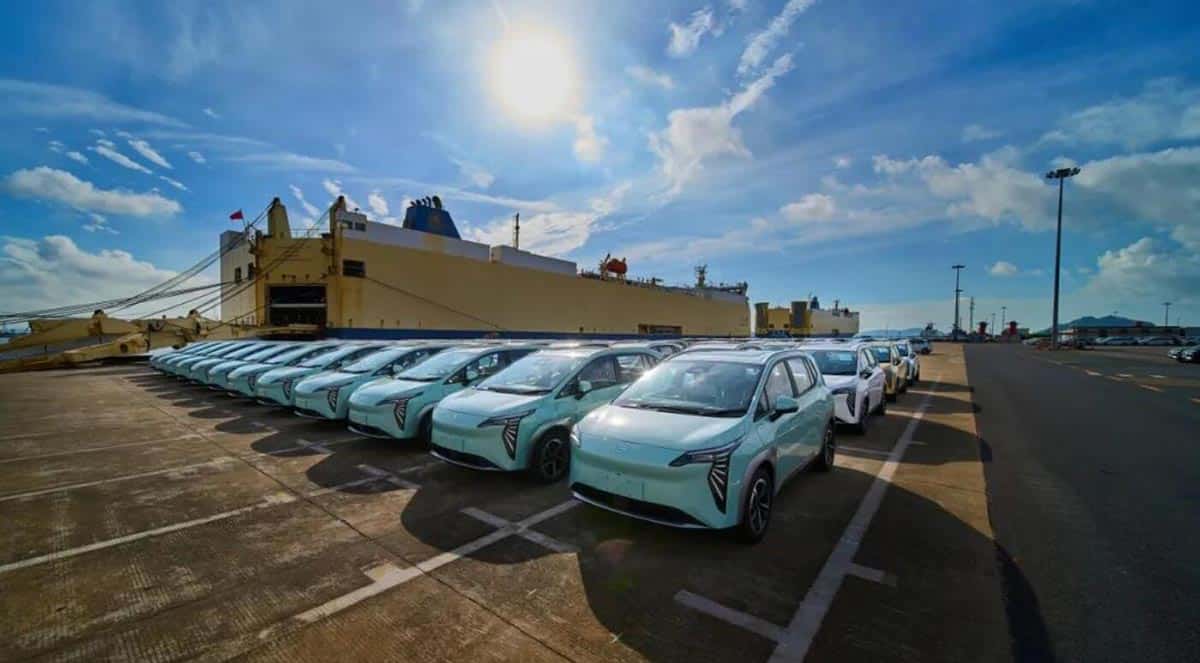 GAC Aion starts global expansion, sends 1st 100 EVs to Thailand