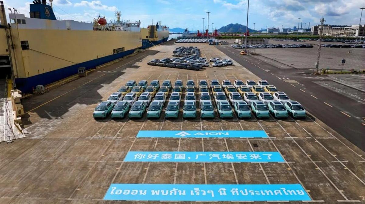 GAC Aion starts global expansion, sends 1st 100 EVs to Thailand