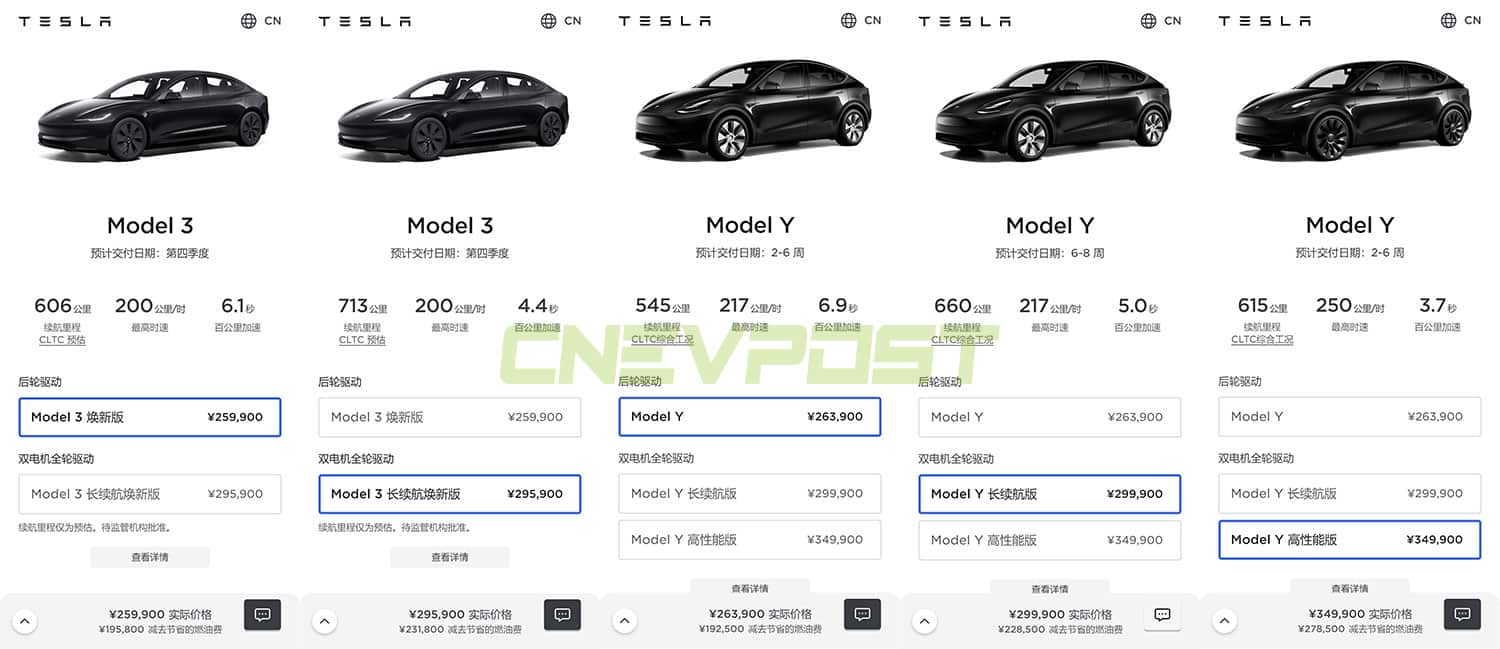 Tesla Model Y Long Range wait time gets longer in China