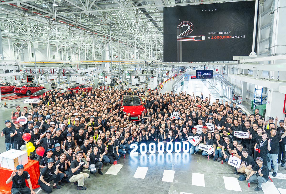 Tesla Shanghai plant sees milestone of 2 millionth car roll off line