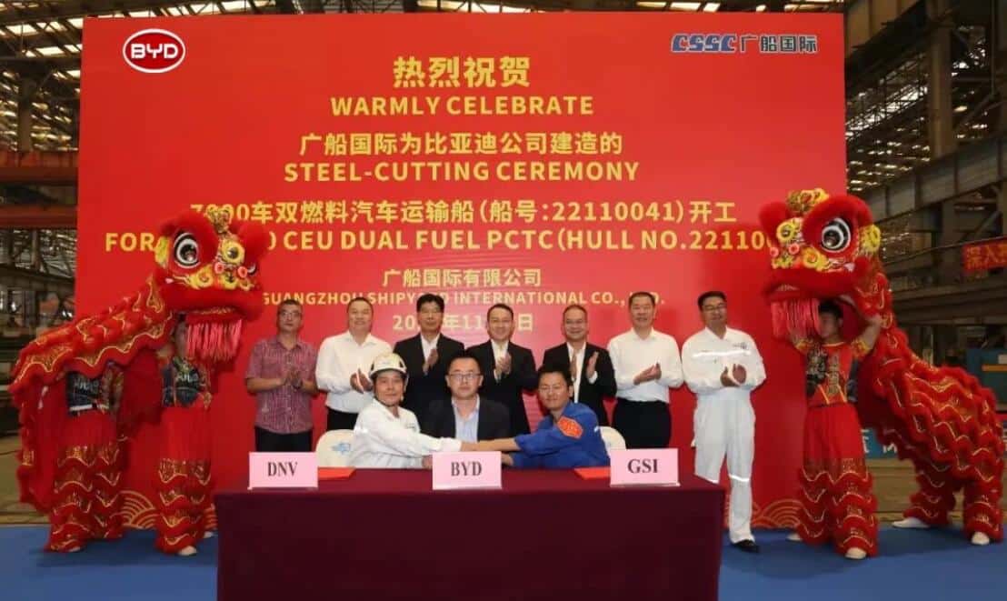 Chinese shipbuilder starts work on vehicle carrier for BYD