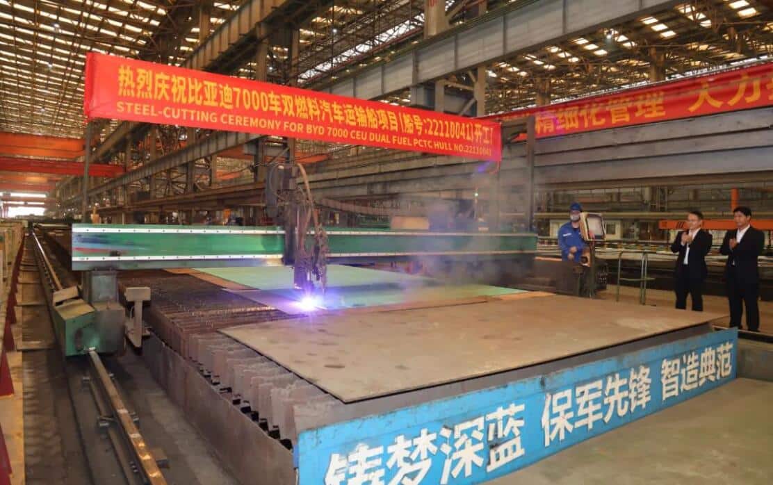 Chinese shipbuilder starts work on vehicle carrier for BYD