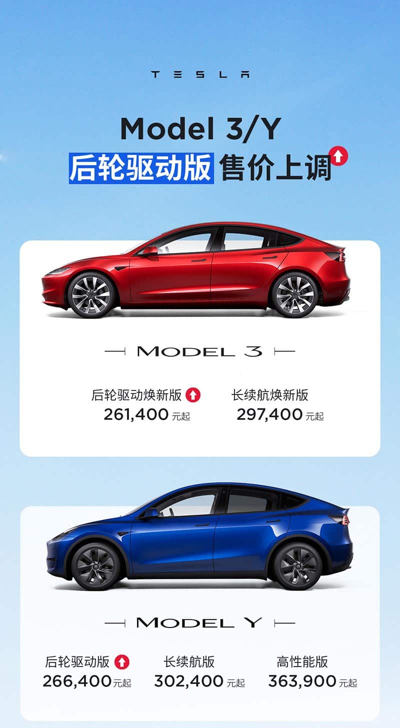 Tesla raises basic Model 3, Model Y prices slightly in China