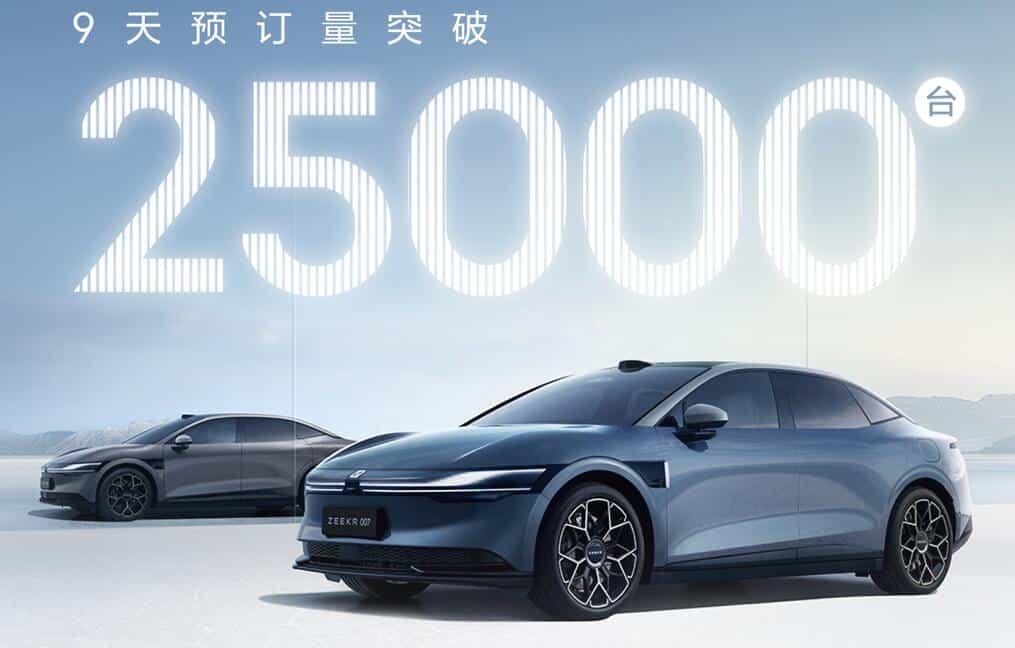 Zeekr says its 007 sedan gets over 25,000 pre-orders in 9 days