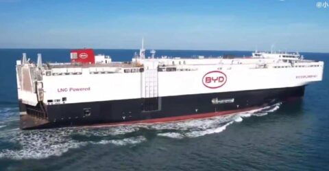 BYD's car carrier completes 1st trial voyage