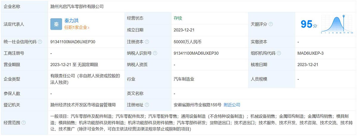 Nio sets up parts firm in Chuzhou, possibly for Firefly brand