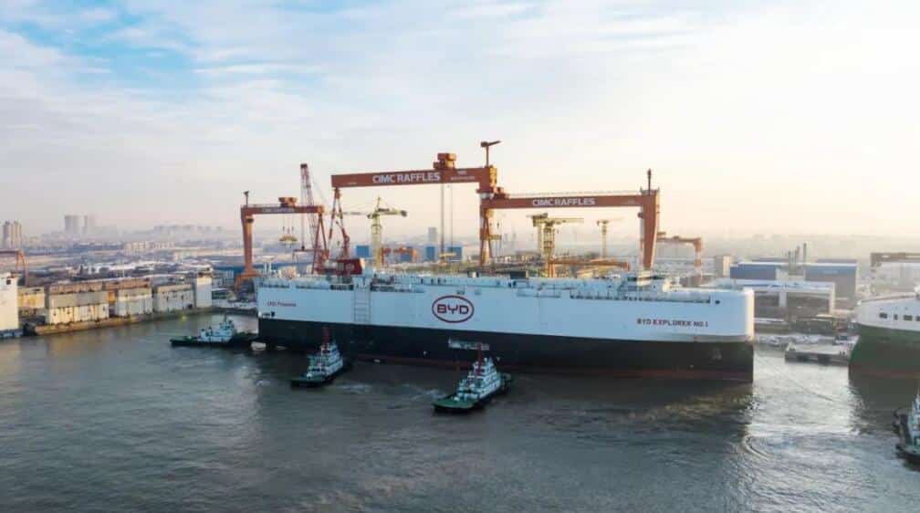 BYD's 1st car carrier goes into service
