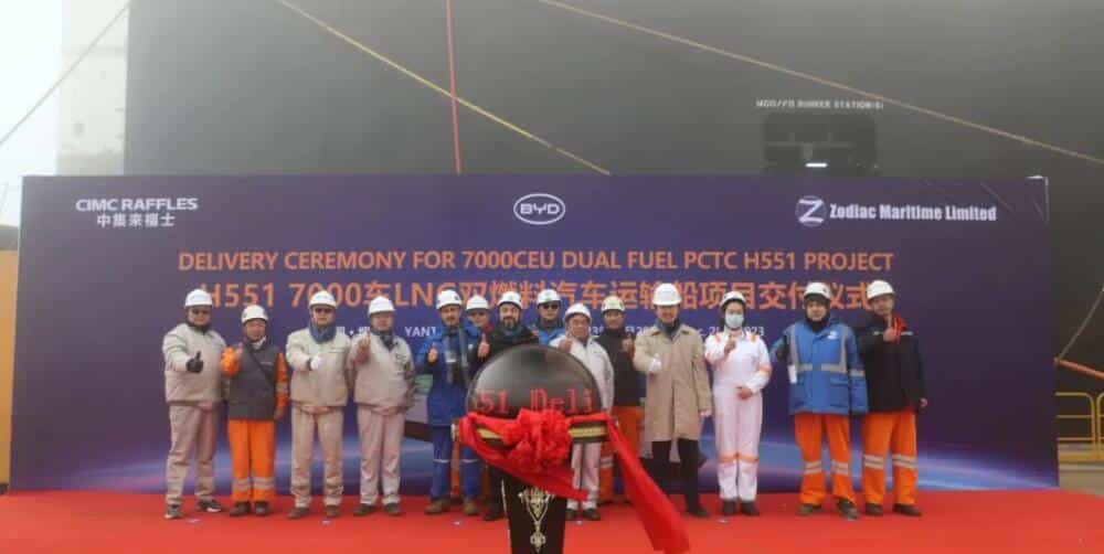 BYD's 1st car carrier goes into service