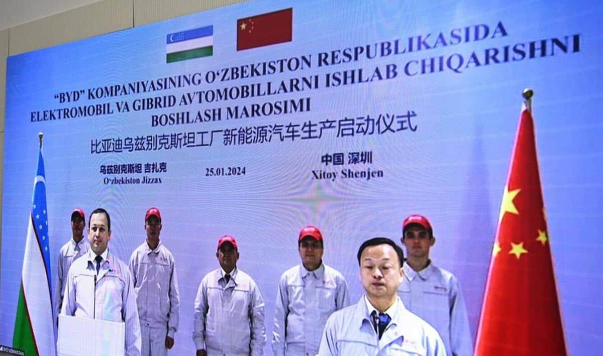 BYD launches production at its plant in Uzbekistan