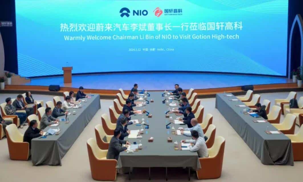 Nio's William Li visits battery maker Gotion's headquarters