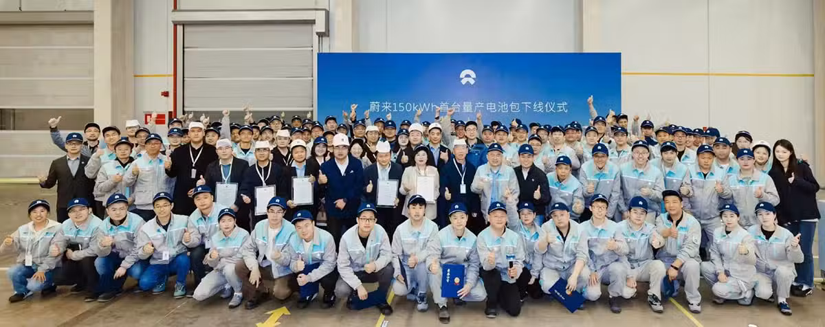 Nio sees 1st mass-produced 150-kWh semi-solid battery pack roll off line
