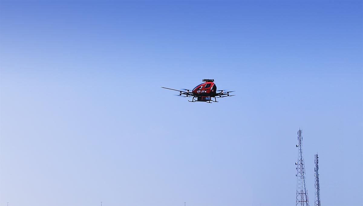 Chinese eVTOL maker Ehang completes passenger-carrying demo flight in UAE