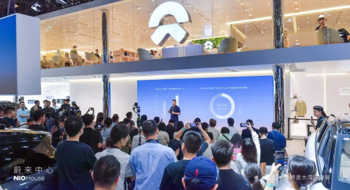 Nio showcases all models at Shenzhen auto show, says 4th-gen swap station to go live on Jun 13