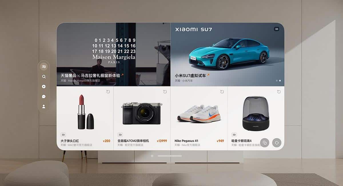 Alibaba's online shopping app allows users to virtually experience Xiaomi SU7 in Apple Vision Pro