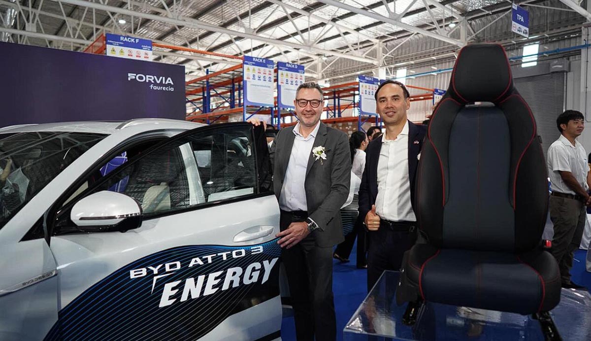 BYD, French auto parts maker Forvia open seat plant in Thailand