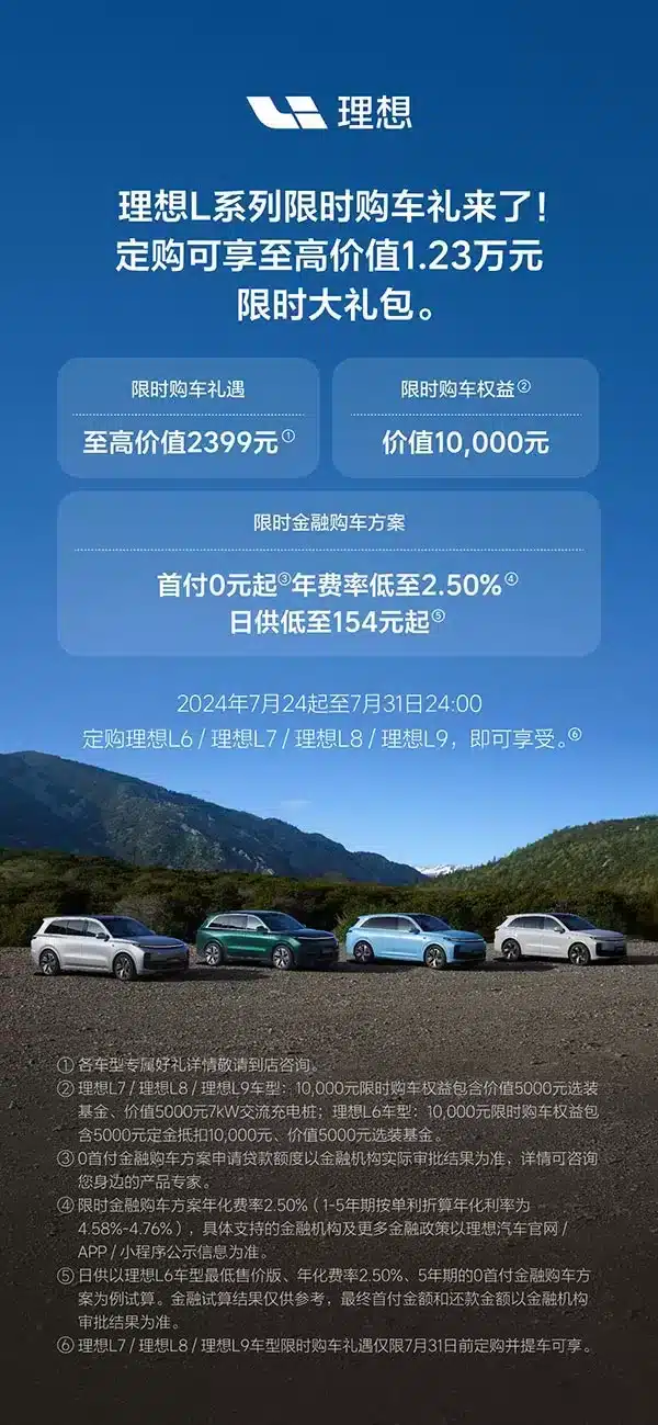 Li Auto unveils scaled-back car purchase incentives