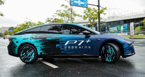 Xpeng P7+ makes real-life debut, launch expected in Q4