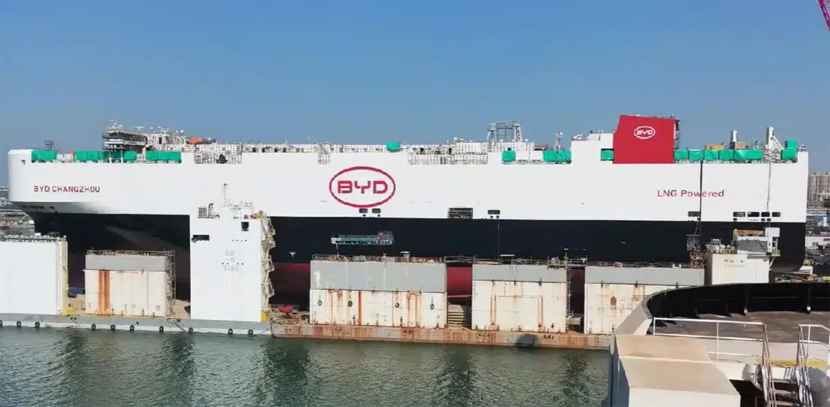 BYD's car carrier fleet adds 3rd member with launch of BYD Changzhou