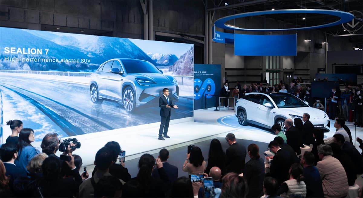 BYD launches Sealion 07 EV in Europe, showcases multiple models at Paris auto show